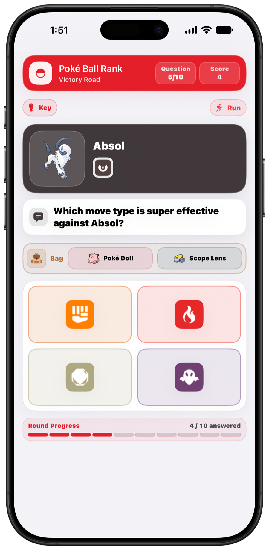 A Victory Road type matchup question in Light Mode